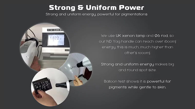 nd yag laser handle energy test 1