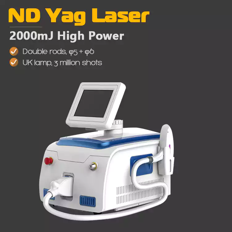 Double Rods Nd Yag Laser Tattoo Removal Machine - Stelle Laser