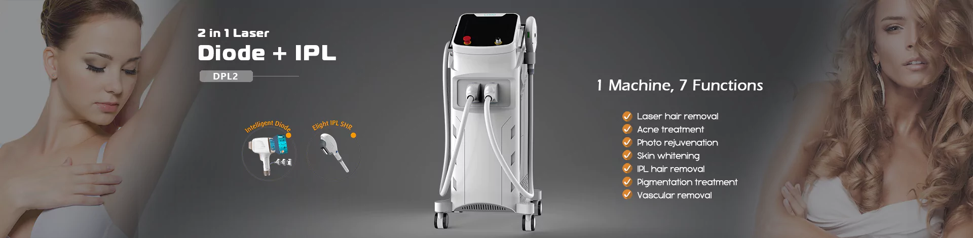 Elos IPL Diode Laser 2 in 1 Beauty Salon Device - Stelle Laser