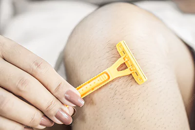 hair removal step shave hair
